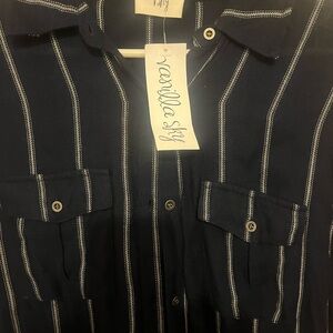 Vanilla Sky Navy Striped Shirt